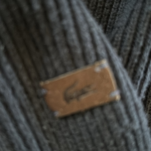 LACOSTE 🐊 size 3/small full button cardigan w/rolled collar - Picture 2 of 4